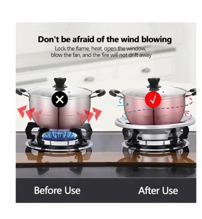 Gas Saver Burner Stand Gas Burner Cover Gas Saver Jali Home Gas Stove Fire & Windproof Energy Saving Stand Gas Stove Stand Protector Max Gas Saviour 2