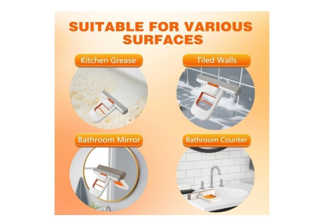 Mini Foldable Desktop Mop for Kitchen | Self-Squeeze Sponge Mop for Wet & Dry Cleaning | Portable Handheld Cleaning Tool for Glass, Bathroom, Living Room & Small Spaces 3