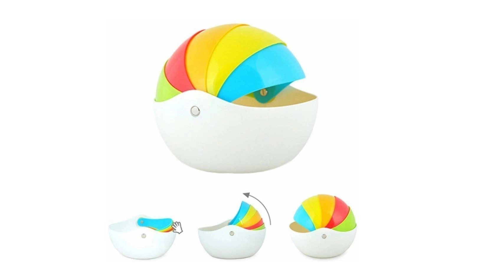Moral_Multipurpose Dustproof Foldable Candy Box Folding Rainbow Candy Bowl Tissue Paper Fruit Storage Candy Box Dust Proof Folding Rainbow Box Candy Bowl Holder Box (1Pcs) 2