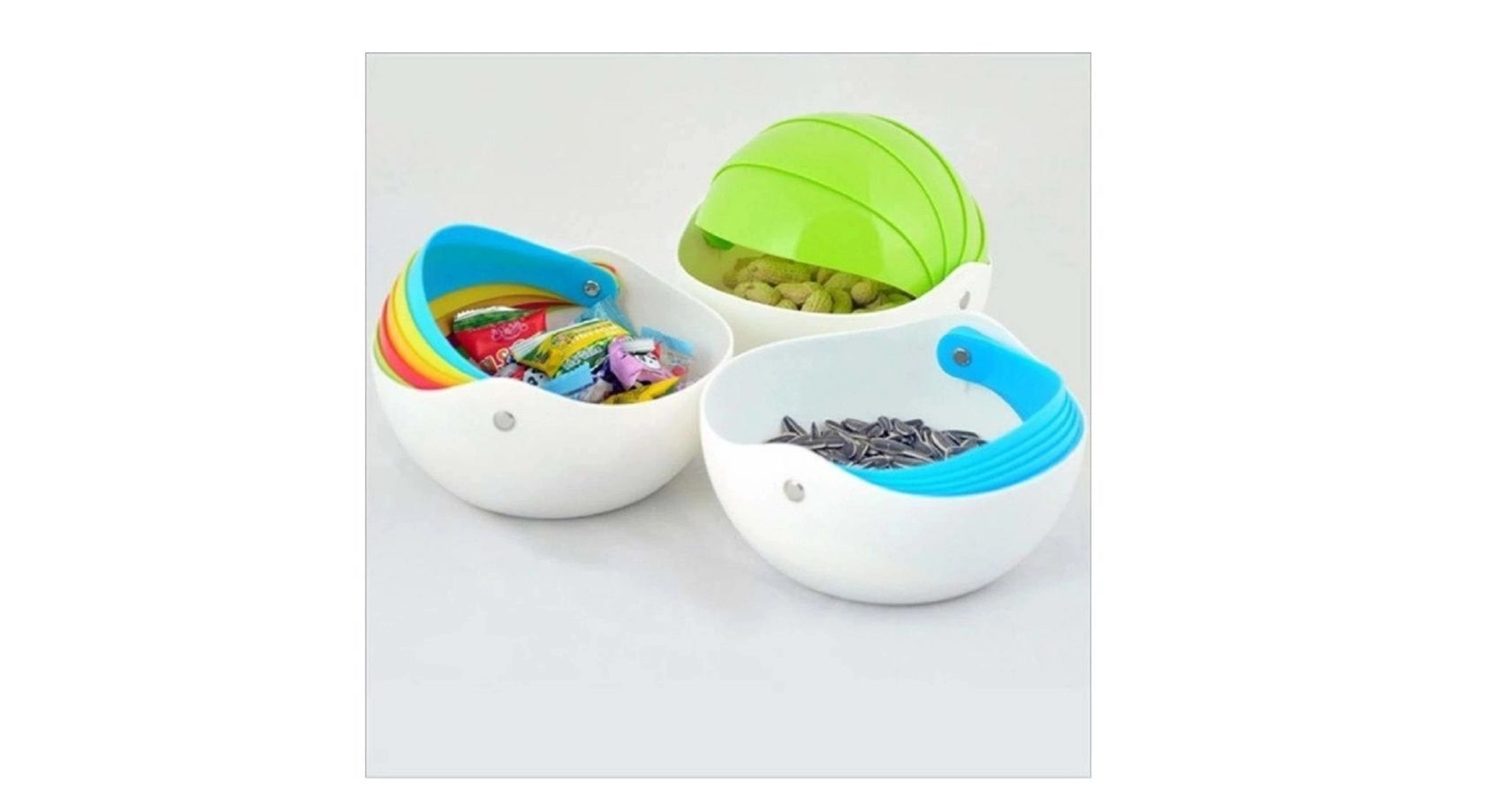 Moral_Multipurpose Dustproof Foldable Candy Box Folding Rainbow Candy Bowl Tissue Paper Fruit Storage Candy Box Dust Proof Folding Rainbow Box Candy Bowl Holder Box (1Pcs) 3