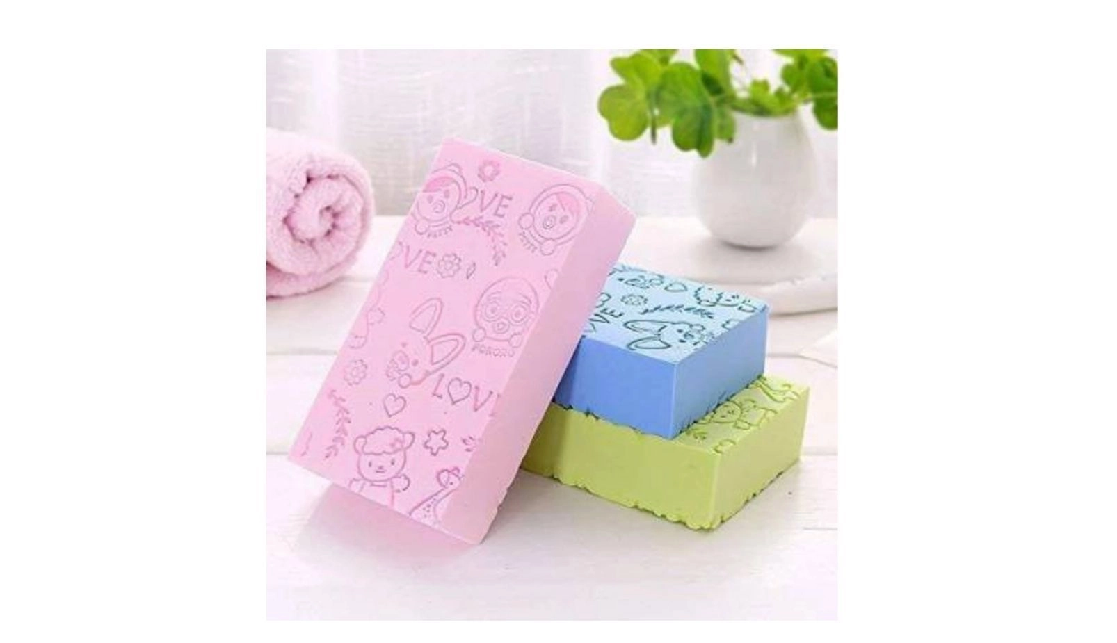 Super Soft Bath Sponge Scrubber for Kids & Babies - Gentle Cleaning, Exfoliating, and Dead Skin Removal- Perfect for Men and Women (Multicolored)