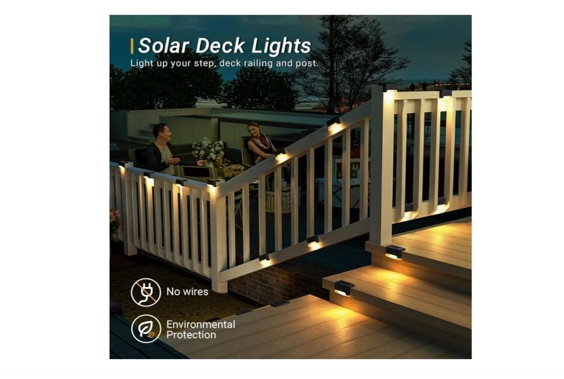 Solar Light Outdoor Garden Home Waterproof Stair Deck Pool Patio Fence Gate Yard Floor Step Railing Window Balcony Sunlight Pathway 5