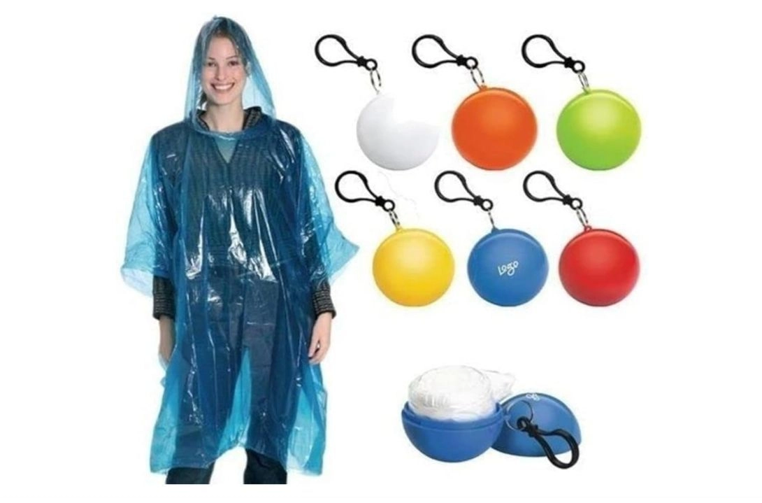 Ball Raincoat Emergency Rain Poncho, Disposable Waterproof Raincoats Compact & Lightweight | Unisex Free Size for Travel, Camping, Hiking & Outdoor Multicolor