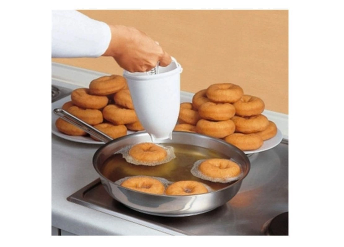 Mini Donut Maker Dispenser – Convenient Plastic Vada/Meduwada Maker for Effortless, Shaped Homemade Donuts and Snacks, Ideal for Quick and Delicious Treats 1