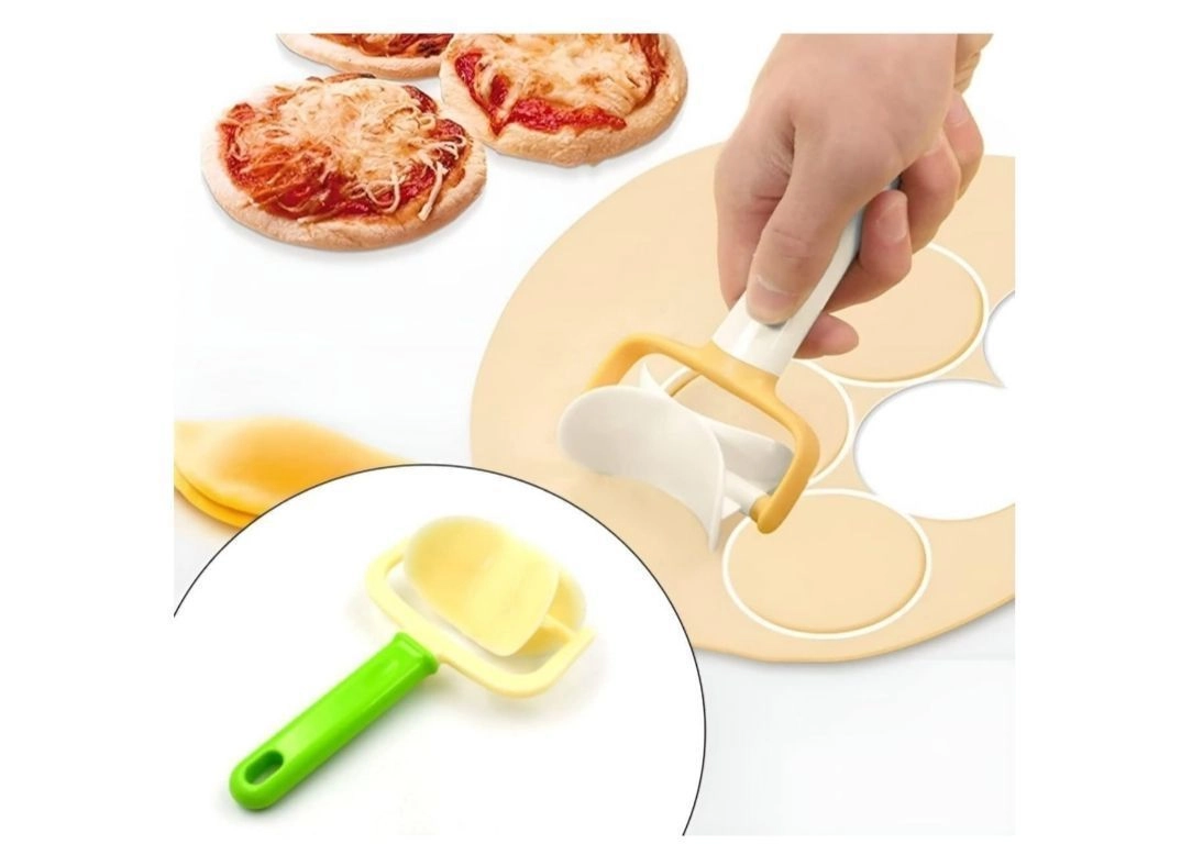 Plastic Puri Maker ( pack of 2 pcs )Round Roll Forming Cutter Cake Ball Tongs and Molds, Puri Cutter, Roller Machine for Baking Tools, Cookie Cutter. 1