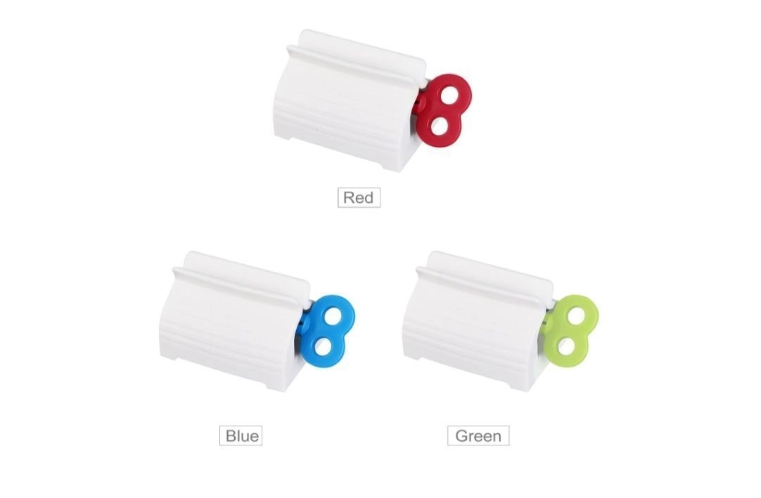 Rolling Tube Toothpaste Squeezer Manual Rotate Toothpaste Seat Holder Stand for Bathroom and Personal Care-Pack of-6 pcs 2