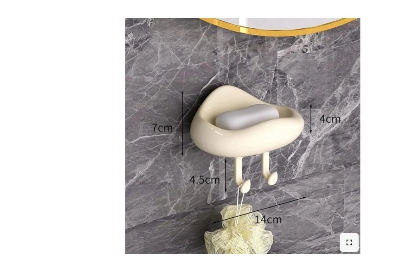 Bathroom Soap Holder with Hook Hanging Soap Tray for Shower, Wash Basin & Kitchen Sink, Drain Water Design Durable Bathroom Storage Accessory (Bathroom soap Tray Hook) 2