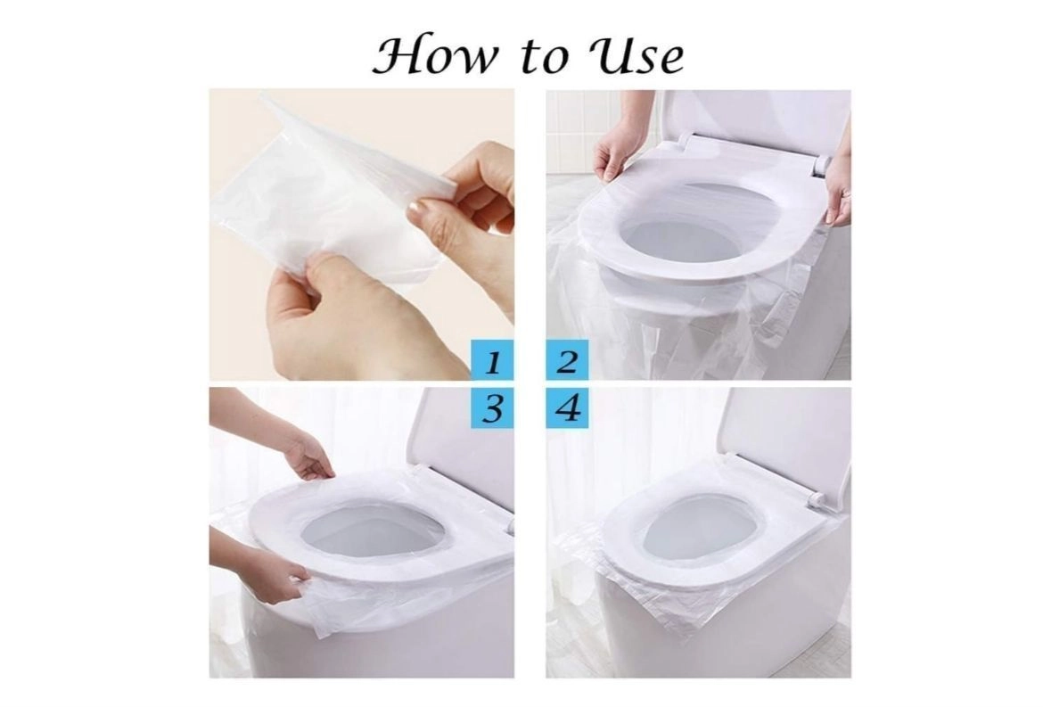 Toilet Seat Covers - 20 Sheets | No Direct Contact with Unhygienic Seats | Easy To Dispose | Nature Friendly | Must Have for Women and Men (20) 3