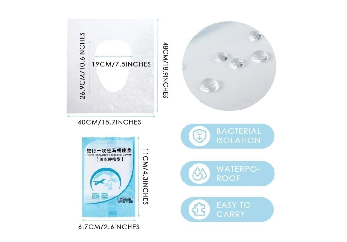 Toilet Seat Covers - 20 Sheets | No Direct Contact with Unhygienic Seats | Easy To Dispose | Nature Friendly | Must Have for Women and Men (20) 4