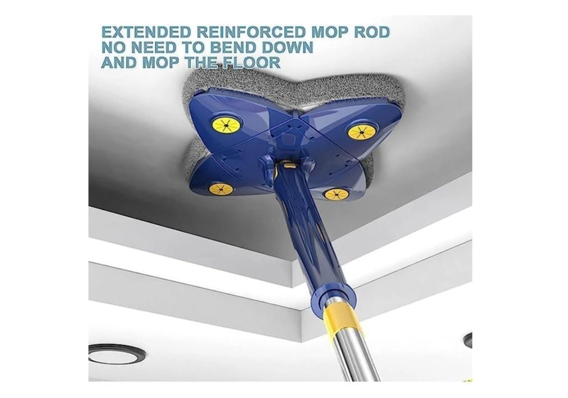 360° Rotating X-Shape Design Cleaning Mop with Long Handle | Microfiber Dusting Mop for Ceiling, Walls, Floor & Under Furniture | Adjustable Gap Cleaning for Home & Bathroom (4 Side) 3