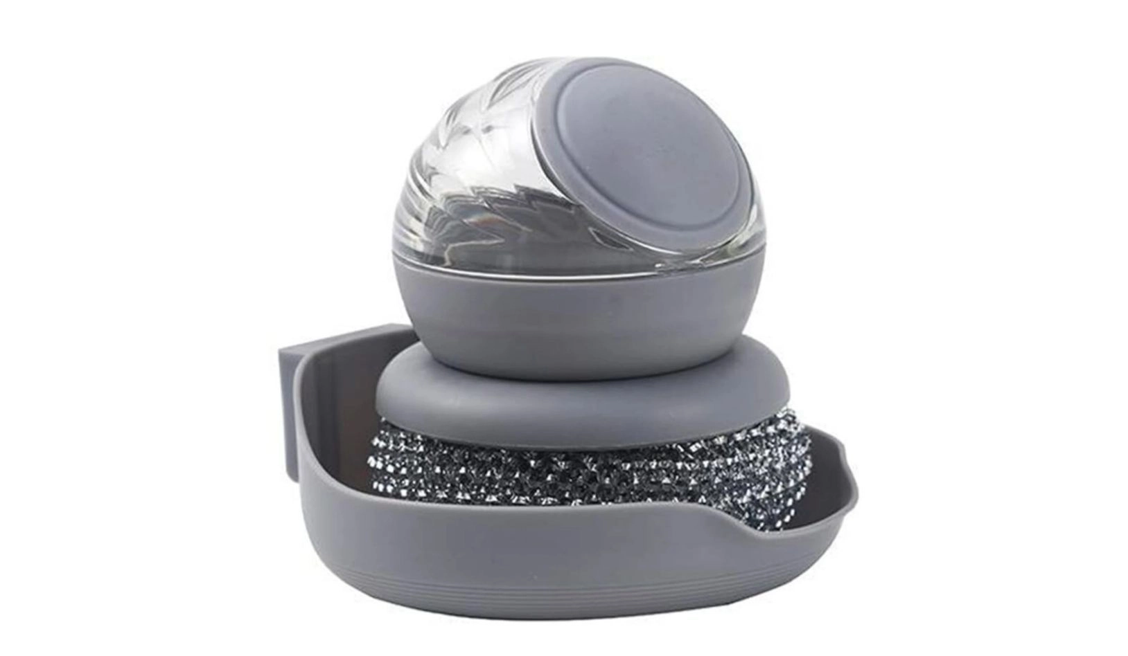 Ball Pot Brush Scrubber Dish Brush with soap Dispenser, Steel Scrubber with Replaceable Ball for Cleaning Dishes, pots, Pans, Grills, Sinks(1pc) 1