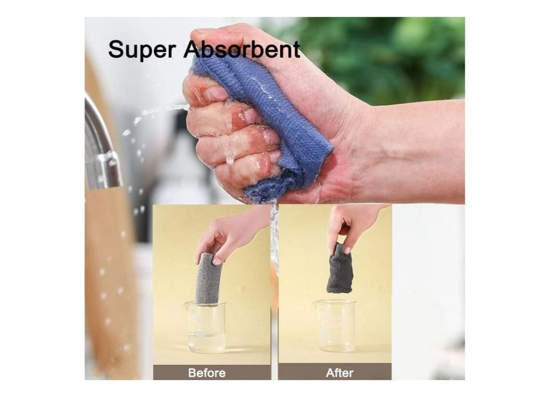 Microfiber Cleaning Cloth - 20 PCS Reusable Microfiber Multi Functional Cleaning and Drying Wipes for Home Kitchen & Office | Strong Absorbent Cleaning Cloth with Dispenser Box (Pack of 1 Box) 2