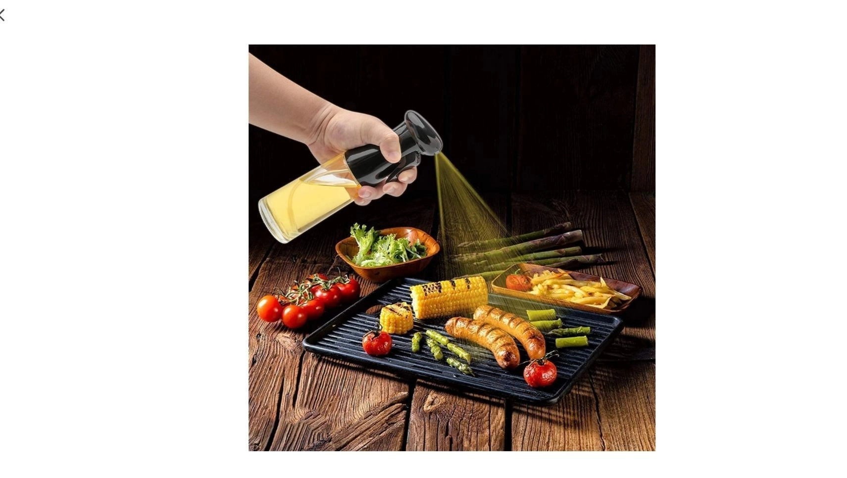 Oil Sprayer for Cooking, 220ml Glass Oil Dispenser Bottle Spray Mister, Refillable Food Grade Oil Vinegar Spritzer Sprayer Bottles for Kitchen,Air Fryer,Salad,Baking 1