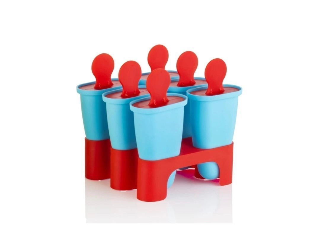 Reusable Popsicle Molds with Stand, 6-Cavity Ice Pop Maker for Juice, Yogurt, Smoothies, and Frozen Desserts 1