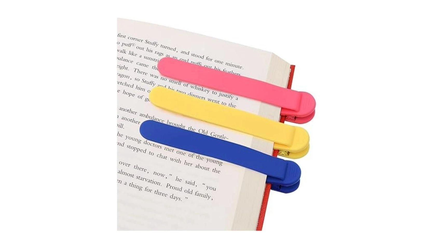 3pcs Silicone Automatic Bookmark, No Hassle to Turn The Page, Silicone Book Mark Clip, for Women, Men, Book Lovers, Page Markers for Students Teachers Reading (Pack of 3) 2
