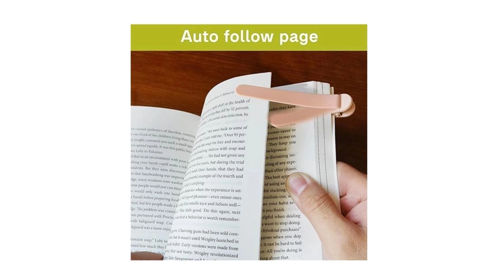 3pcs Silicone Automatic Bookmark, No Hassle to Turn The Page, Silicone Book Mark Clip, for Women, Men, Book Lovers, Page Markers for Students Teachers Reading (Pack of 3) 4