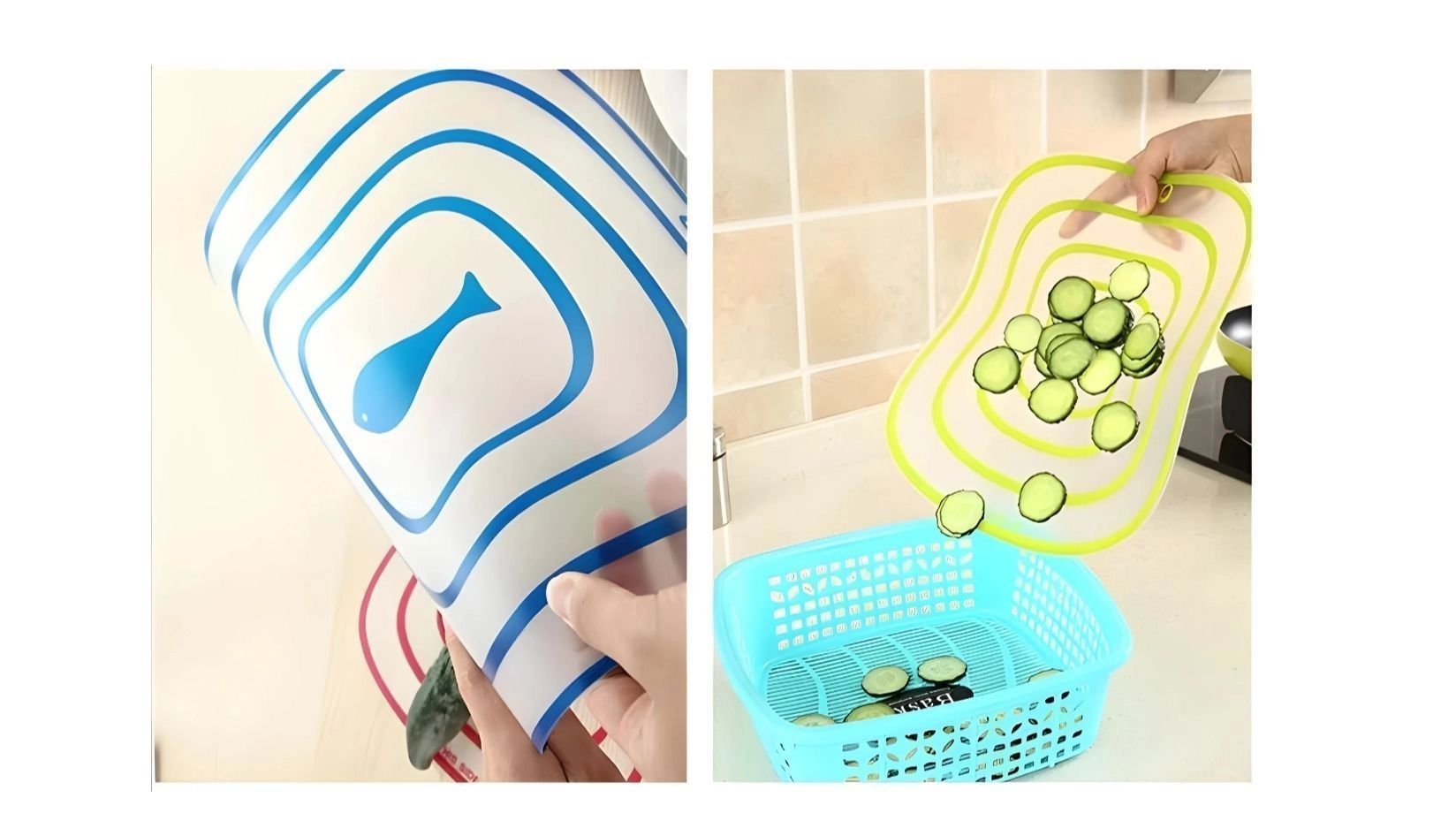 Plastic Cutting Board Mats for Vegetable & Fruits | Non-Slip Frosted Kitchen Transparent Chopping Board 2