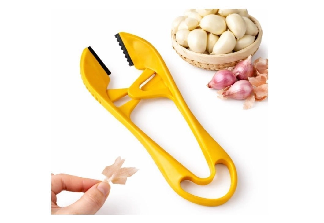 Stainless Steel Garlic Peeler Tweezer Tool - Kitchen Utensil for Garlic Cloves, Durable & Easy to Use Garlic Skin Remover Gadget (1 pcs) 1