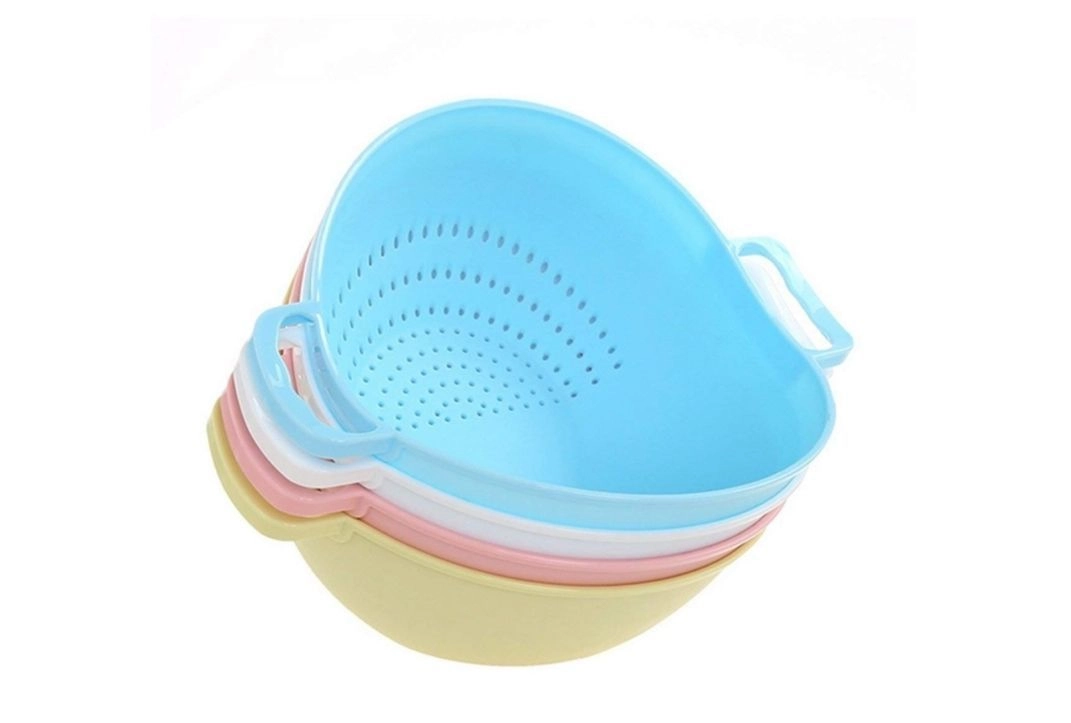 Professional Double Handle Water Strainer or Washer Bowl for Rice Vegetable & Fruits 3