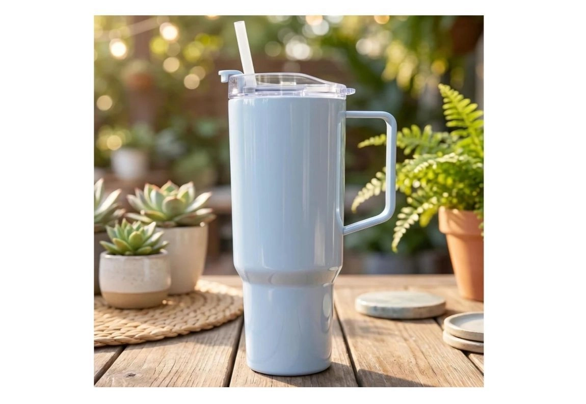 Large Capacity Travel Sipline Tumbler with Handle and Straw Lid (1800ml Approx) 1