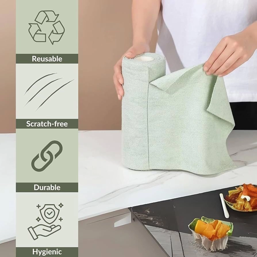 Microfiber Cleaning Cloth Roll 4