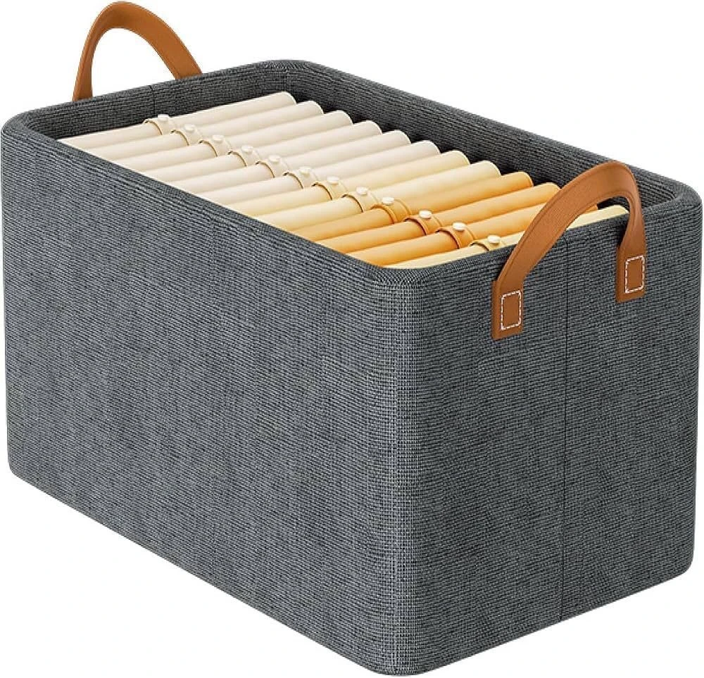 26 L Foldable Storage Box Organizer with Lid & Handles