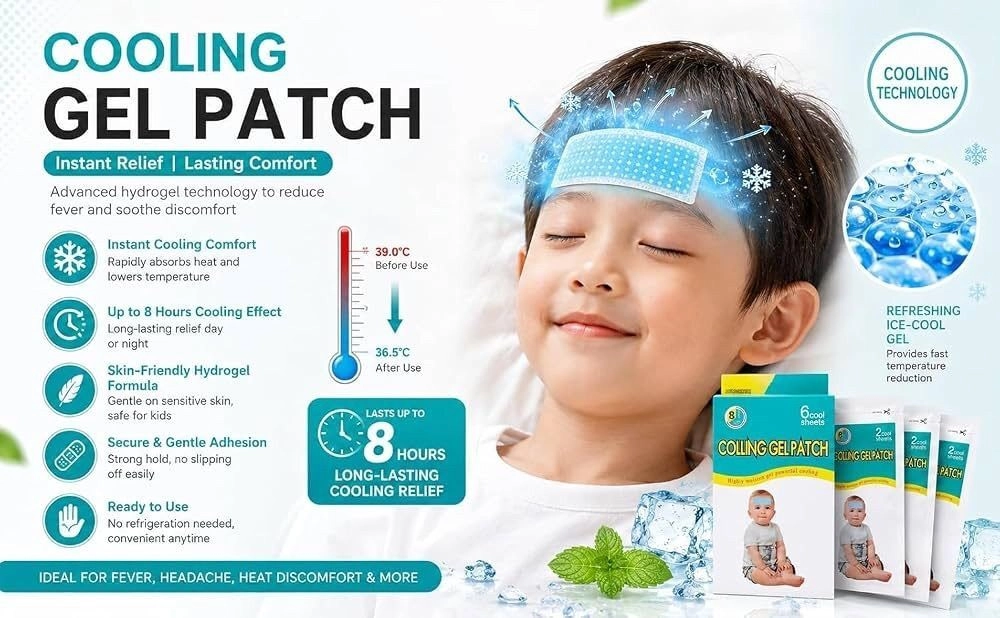Cooling Gel Patch for Fever Relief