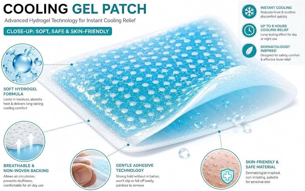 Cooling Gel Patch for Fever Relief 3