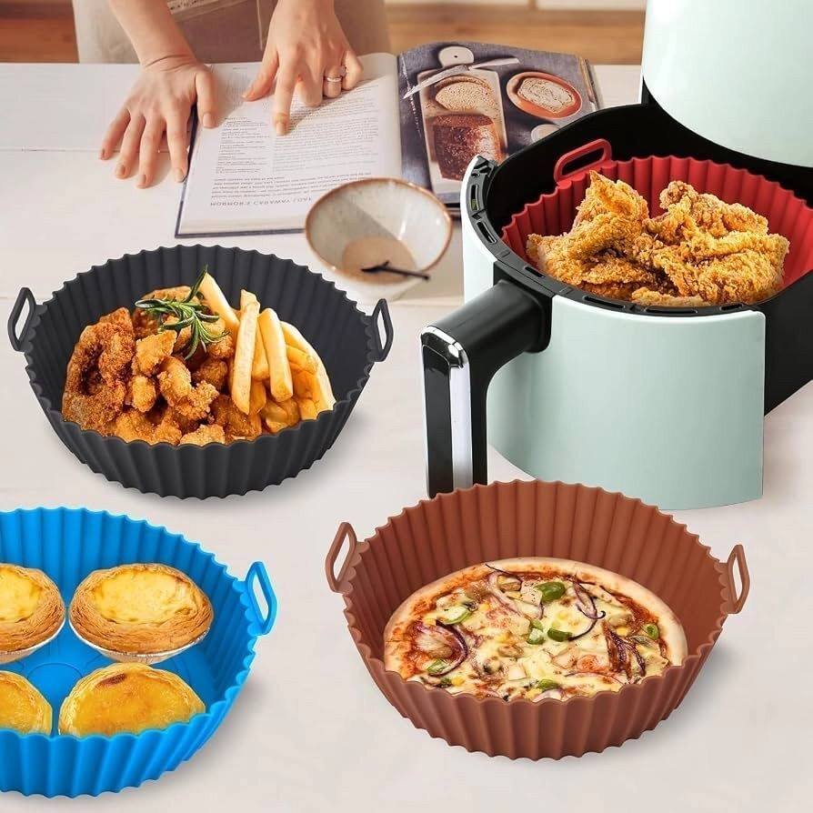 Air Fryer Silicone Liners, Round, Square 8 Inch 8