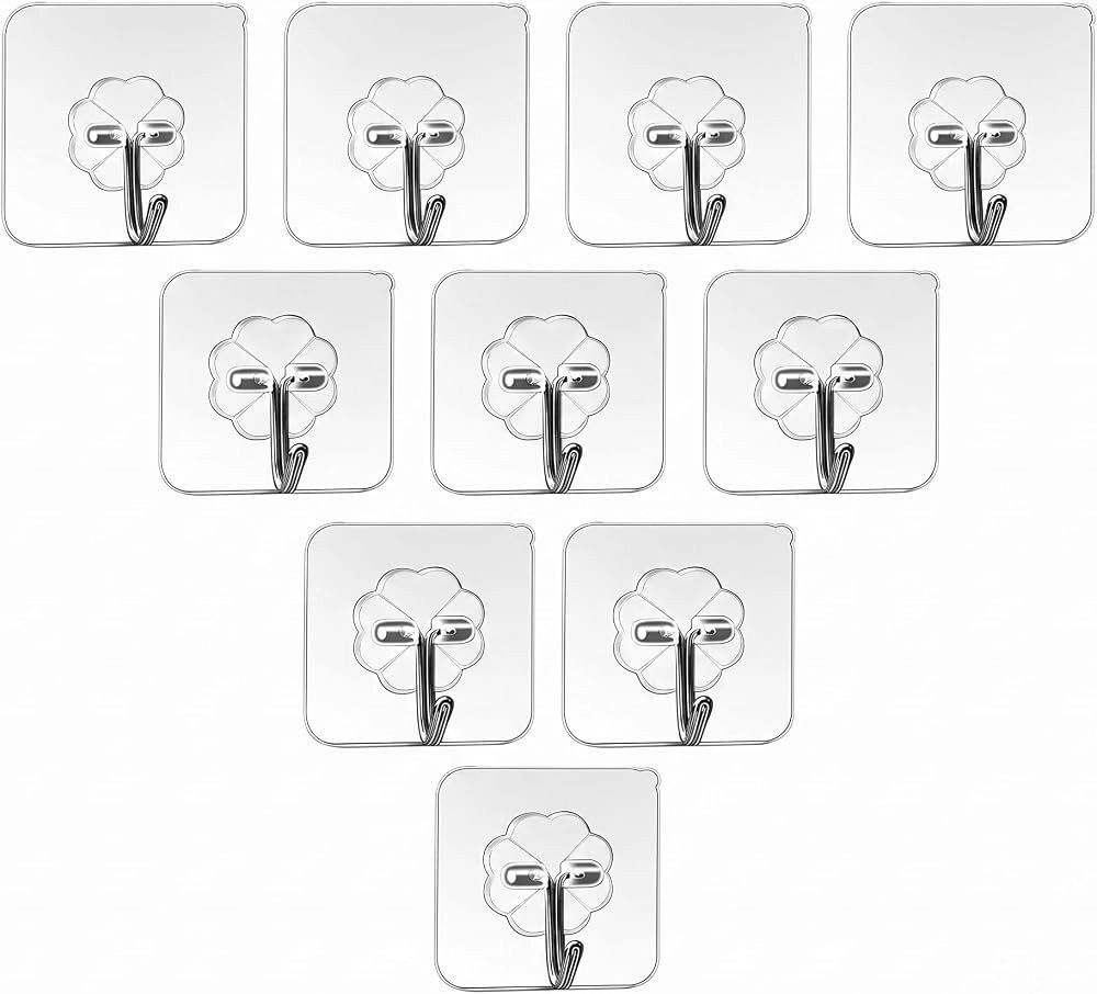 Transparent Flower Wall Hooks