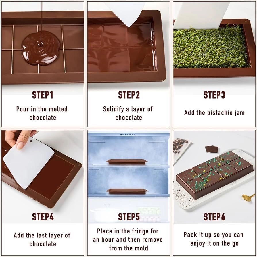 MoldBerry Deep Silicone Chocolate Bar Mold 3