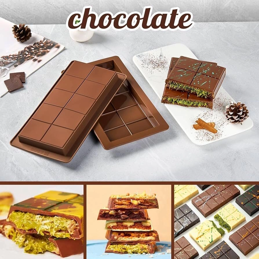 MoldBerry Deep Silicone Chocolate Bar Mold 6