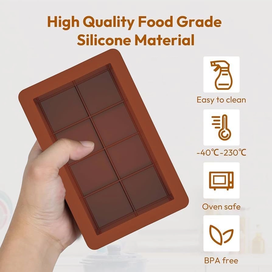 MoldBerry Deep Silicone Chocolate Bar Mold 7