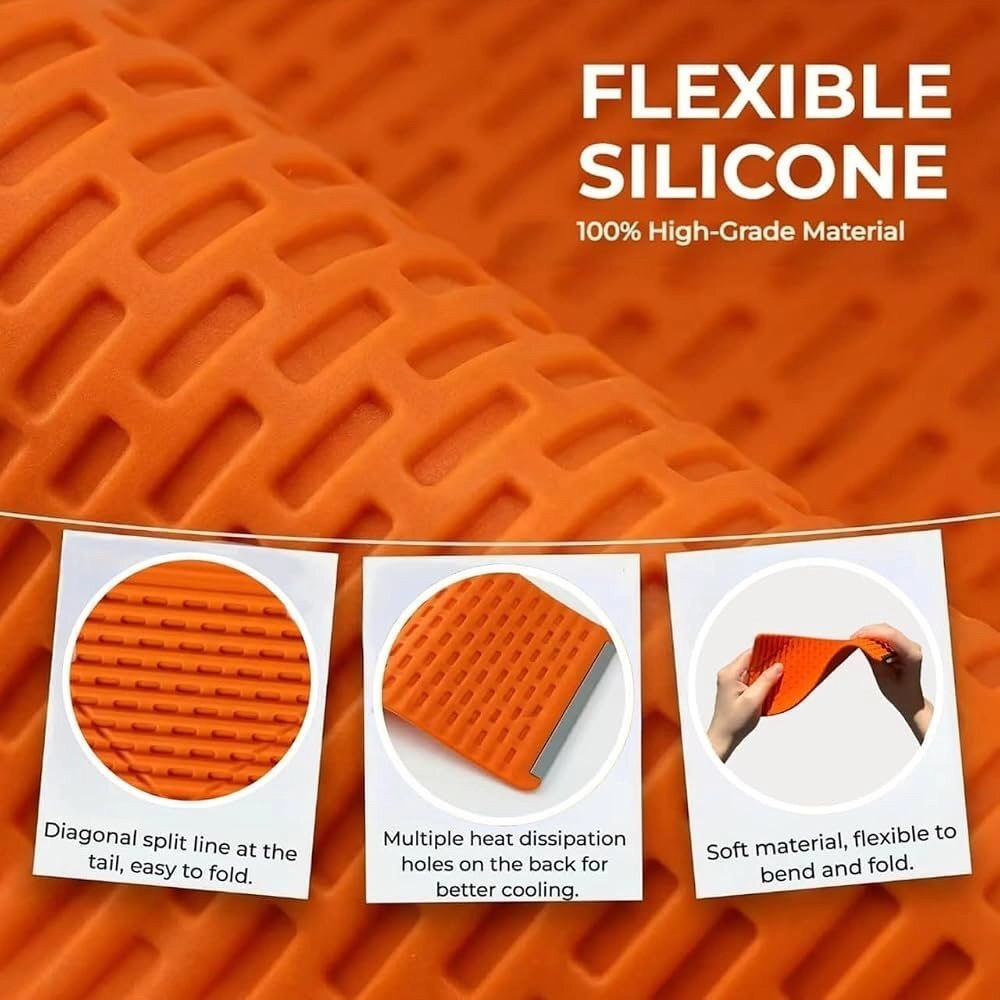 Foldable Silicone Mobile Phone & Tablet Stand | Portable Anti-Slip Desktop Holder | Adjustable Desk Stand for Smartphones, Tablets, Kindle & E-Reader 5
