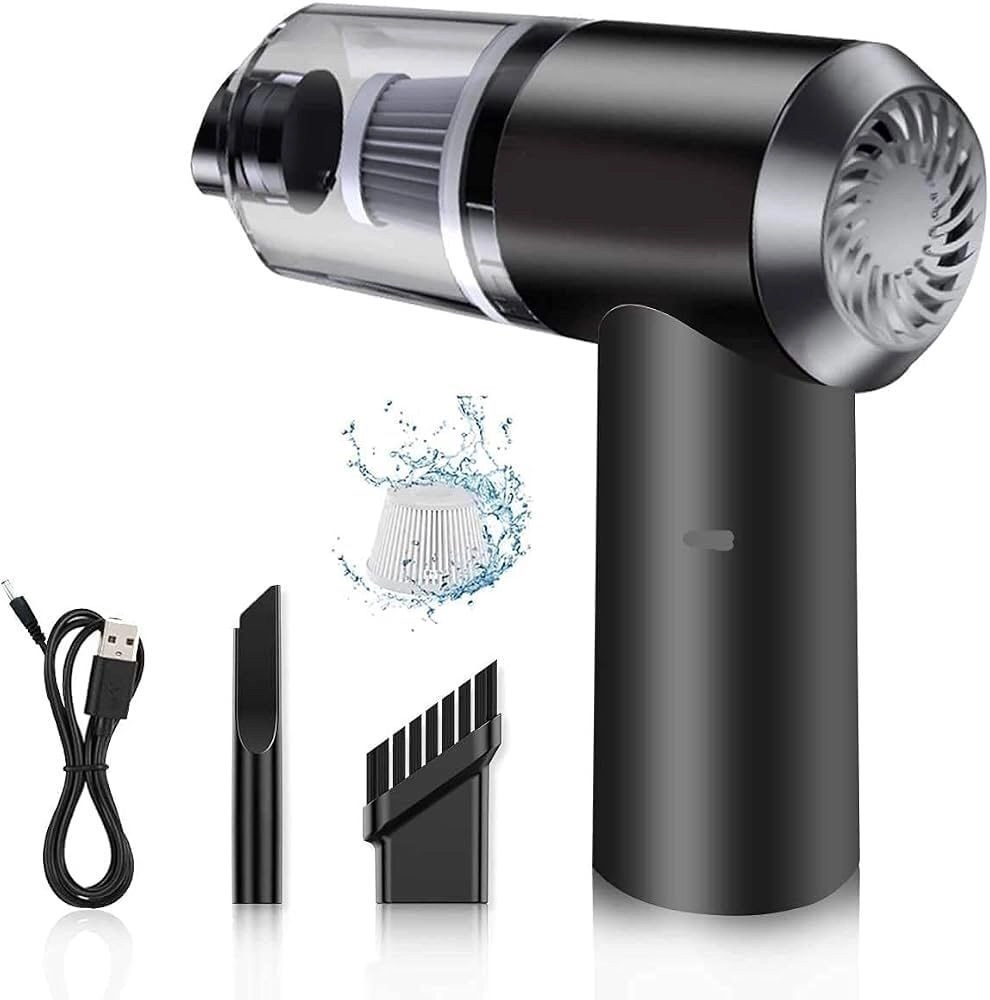 Dust Collection/Lighting 2 In 1 HEPA Filter Car Vacuum Cleaner 120W High-Power Handheld Wireless Vacuum Cleaner Home Car Dual-Use Portable Usb Rechargeable Set Of 1 Black