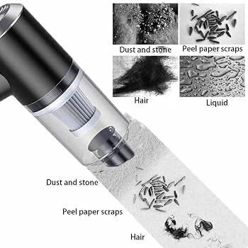 Dust Collection/Lighting 2 In 1 HEPA Filter Car Vacuum Cleaner 120W High-Power Handheld Wireless Vacuum Cleaner Home Car Dual-Use Portable Usb Rechargeable Set Of 1 Black 5