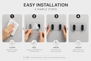 2 in 1 self Adhesive Kitchen wall Hook pcs 1 Waterproof no Drill wall Mounted Organizer Hook for Kitchen Bathroom Home use 4