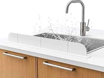 (30cm) Premium Kitchen Sink Silicone Water Splash Guard Size Upgrade 30" and new Package - NO Suction Cups, Ultra Wide 30"