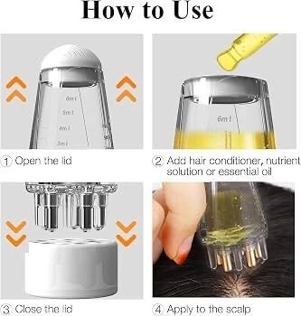 Hair Oil Applicator Bottle – 6ml Hair Root Oil Applicator Roller 6