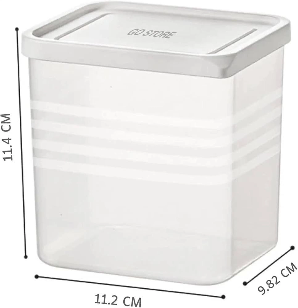 Fridge Storage Containers with Lid Pack of 6, 1200ml Food Storage Boxes, BPA Free Refrigerator Organizer, Freezer Safe Kitchen Storage Containers for Fruits, Vegetables, Snacks