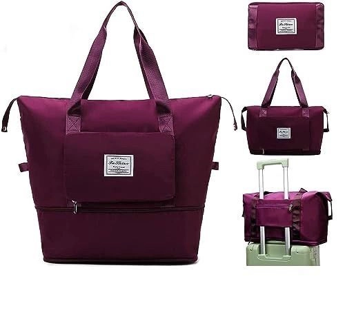 Large Capacity Folding Travel Bag, Dry and Wet Separation Multifunctional Sports Shoulder Bag, Foldable Travel Duffel Bag, Travel Lightweight.