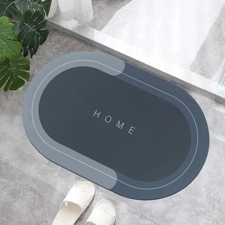 Anti-Slip Bathroom Floor Mat for Home Quick Dry Water Absorbent Bath Mat Soft Non-Skid Washable Bathroom Rug for Shower Wash Basin & Toilet Area