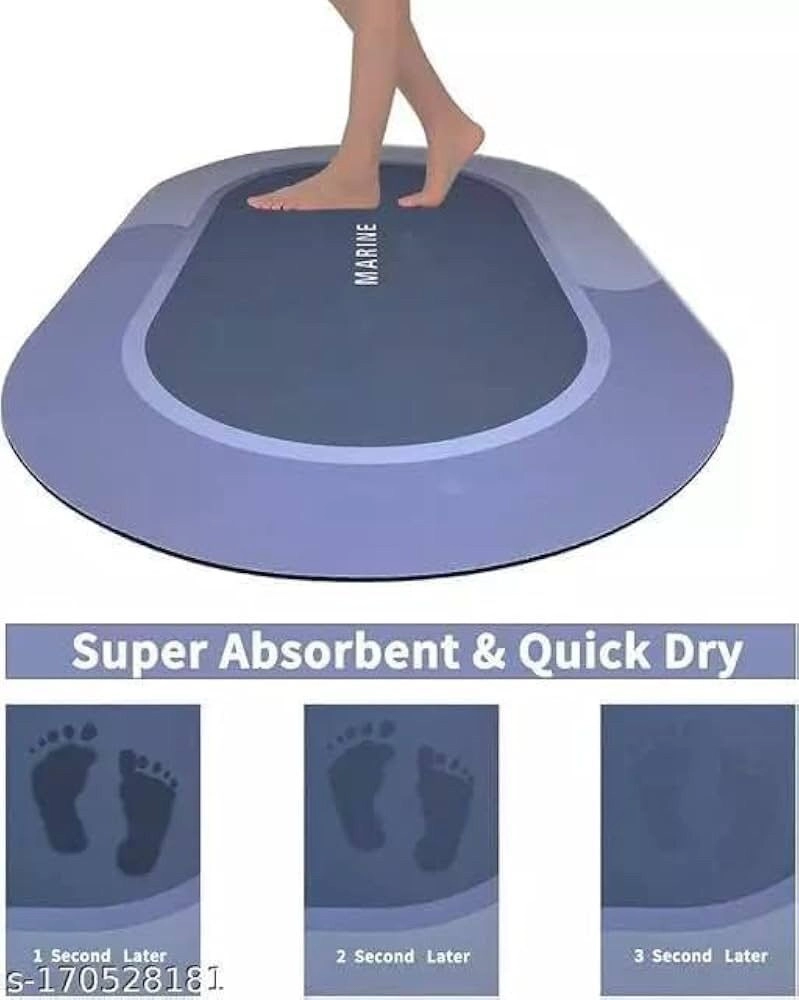 Anti-Slip Bathroom Floor Mat for Home Quick Dry Water Absorbent Bath Mat Soft Non-Skid Washable Bathroom Rug for Shower Wash Basin & Toilet Area 6