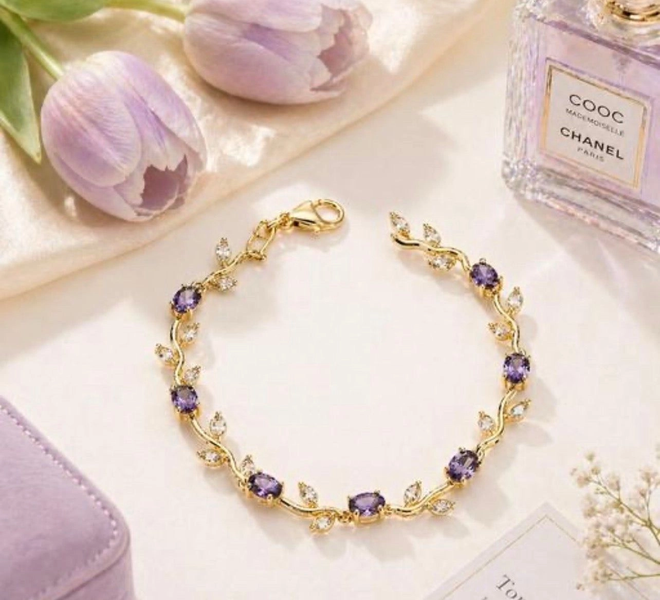 Purple Tulip Bracelet