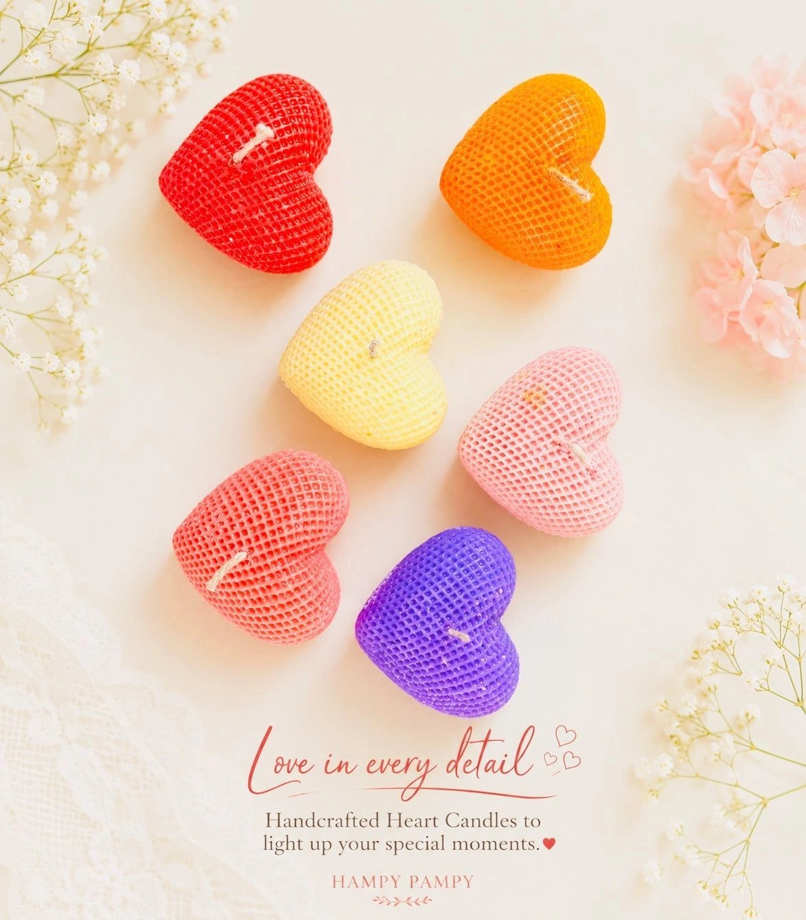 Heart candle (1 each)