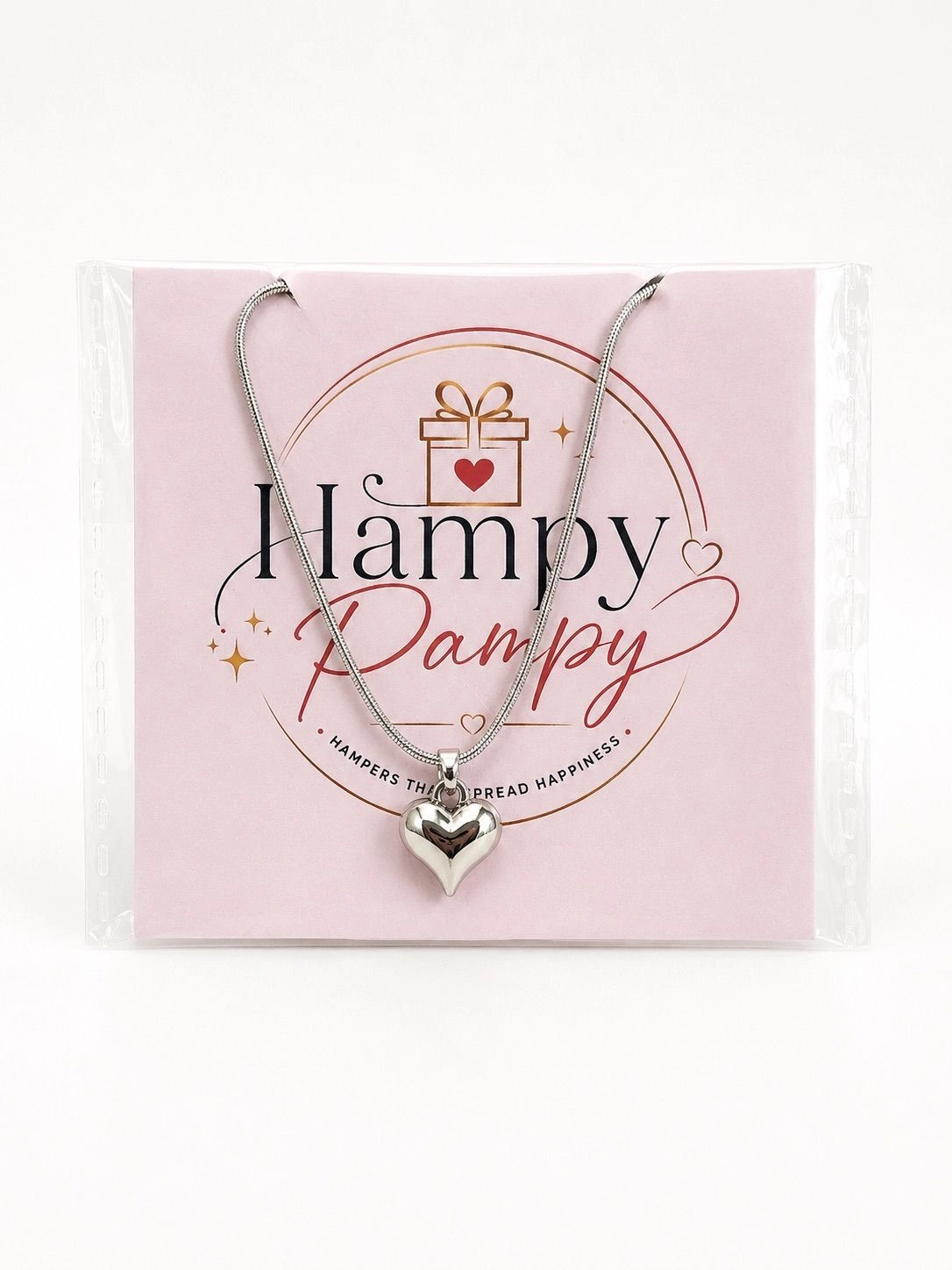 Sliver Heart shape pendant chain