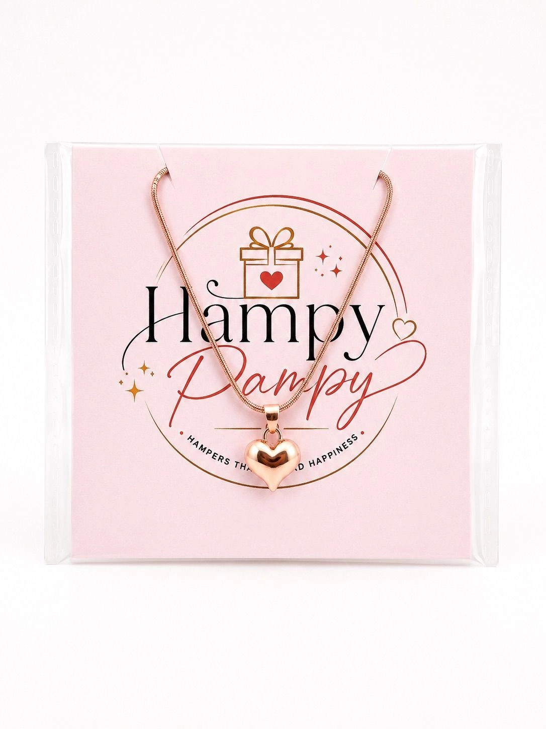 Rose gold Heart shape pendant chain