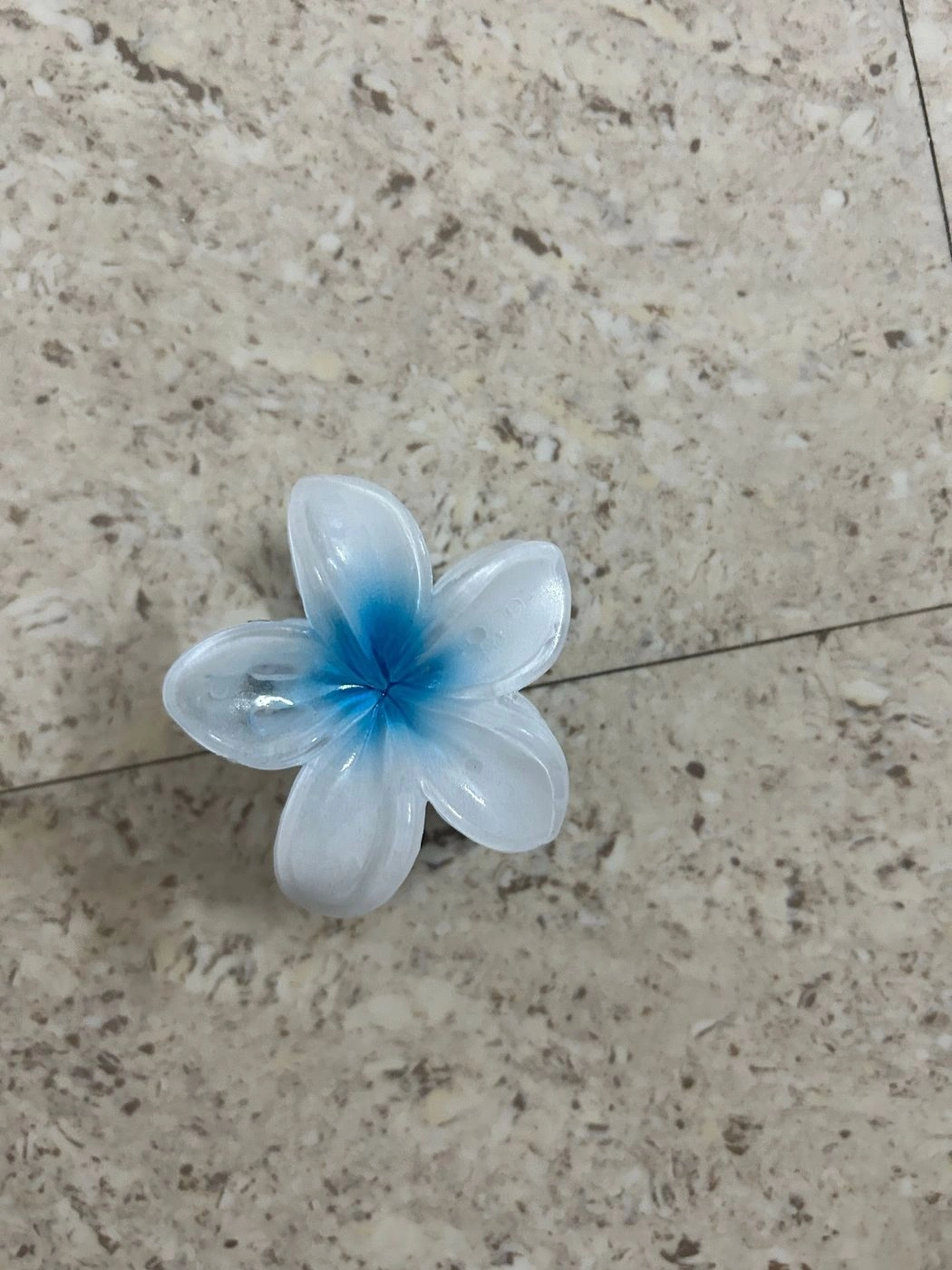 Blue shaded daisy clawclip