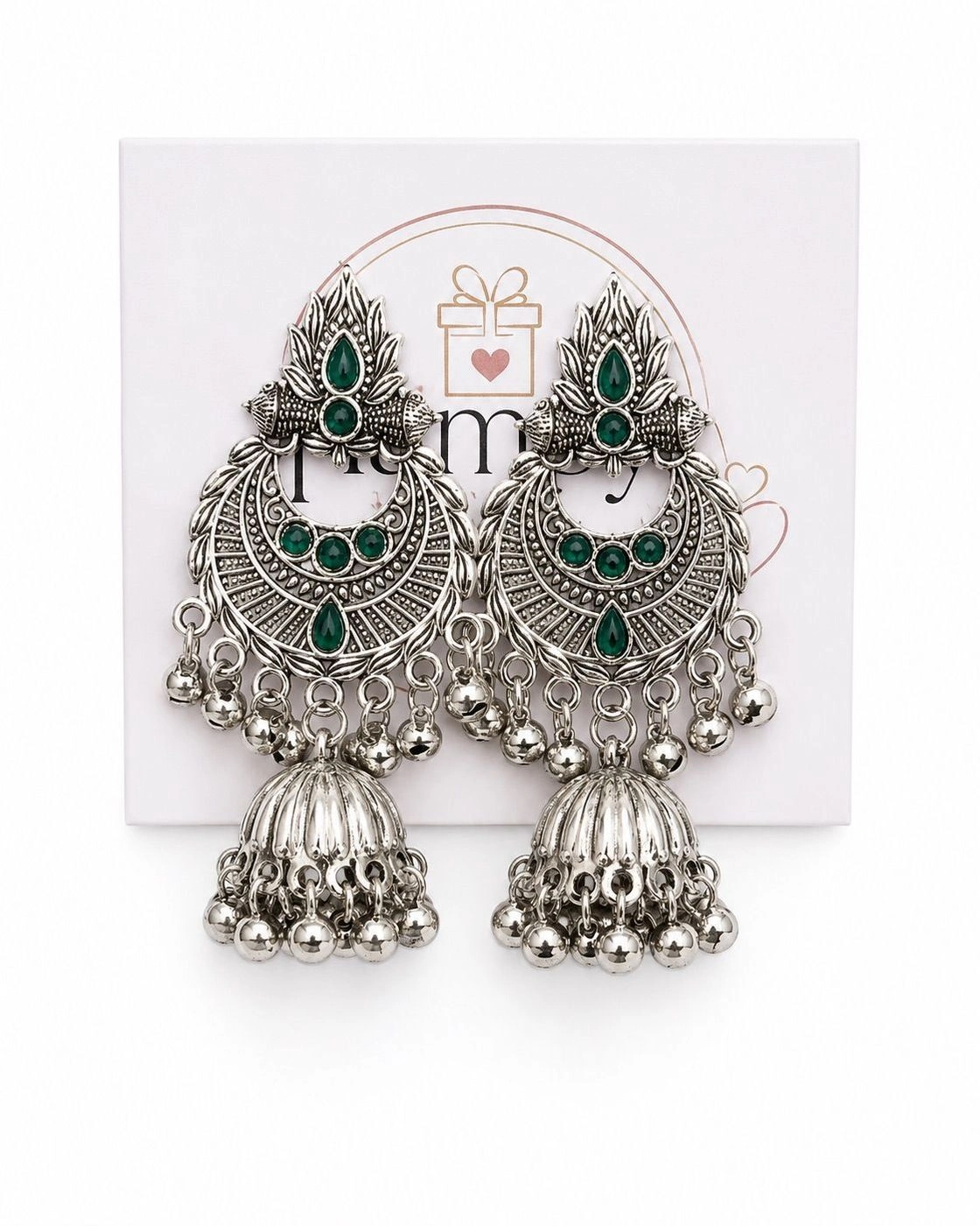 Green jhumka