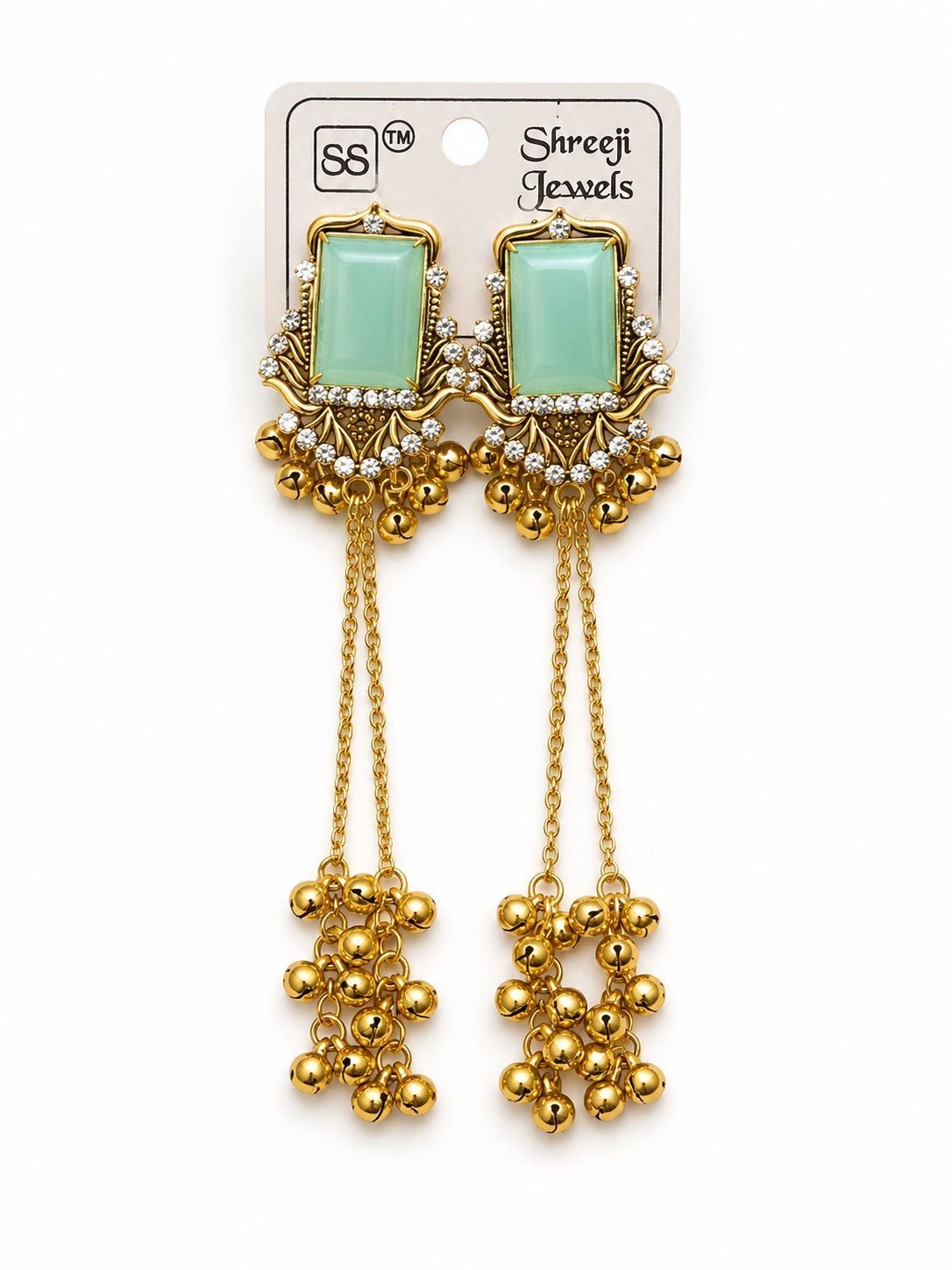 Blue Kashmiri jhumka
